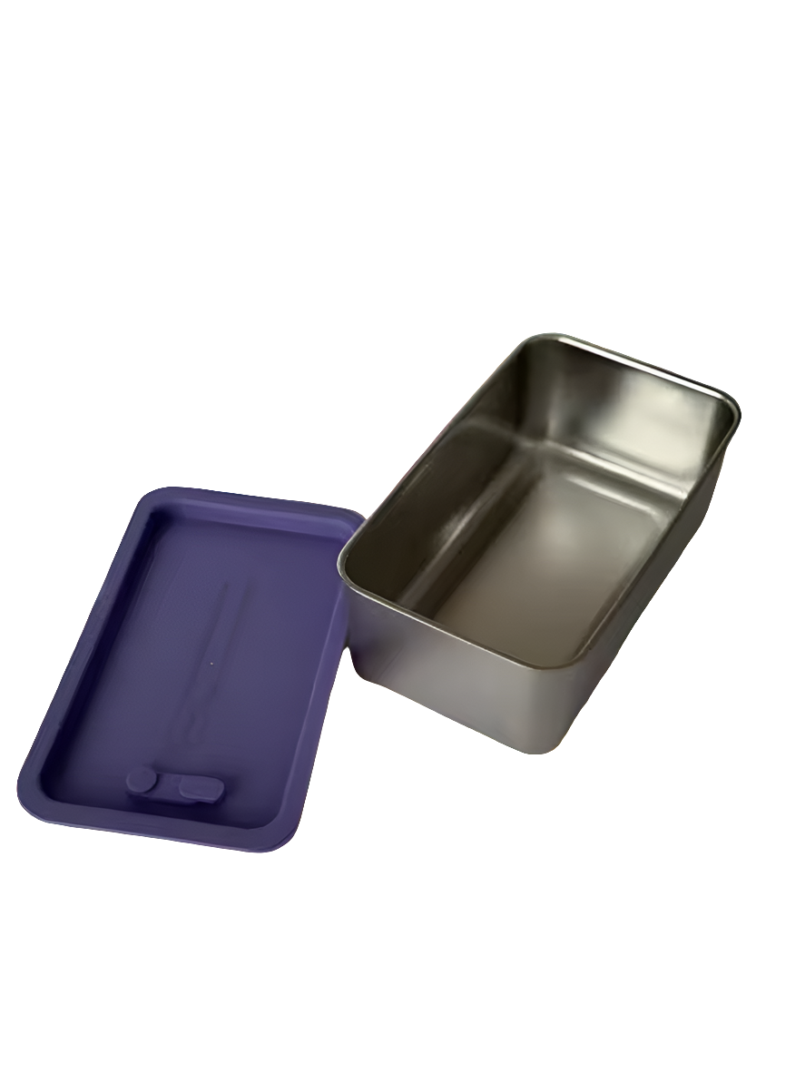 Inner Food Container - durable stainless steel storage with a secure purple silicone lid. Ideal for keeping meals fresh and compact for on-the-go use.