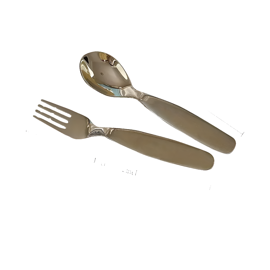 Elegant fork and spoon set with a polished stainless steel finish. Perfect for all meals, adding style and functionality to any dining occasion.