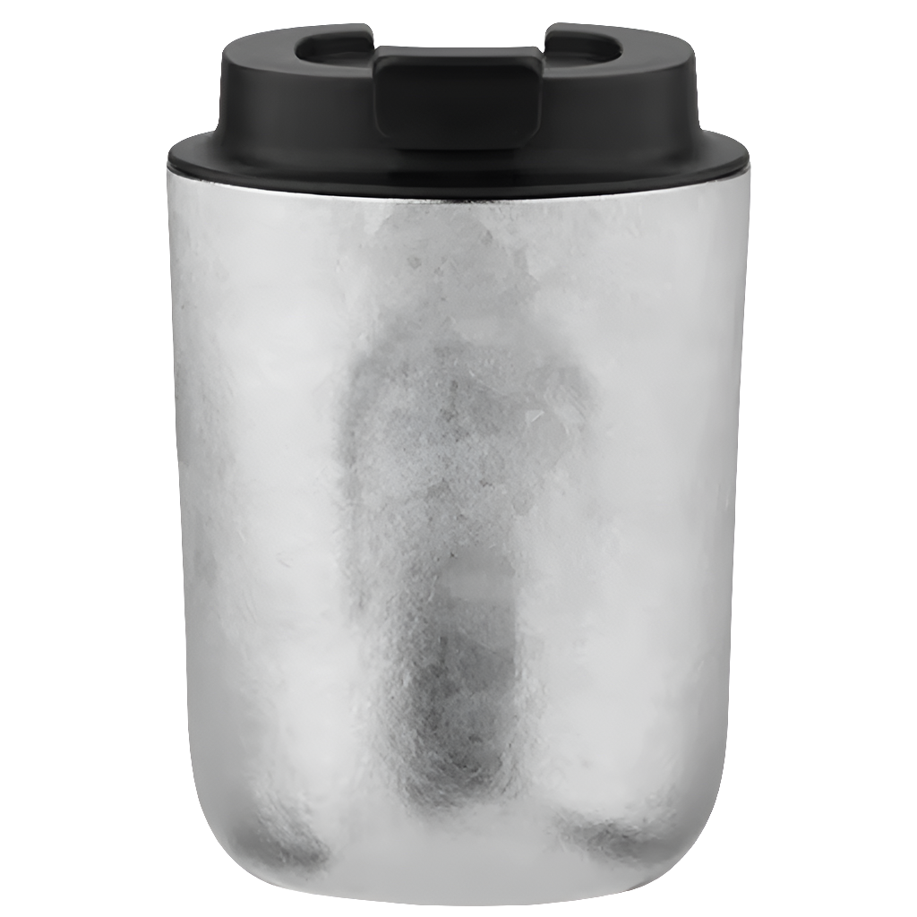 Spill-Proof Titanium Travel Cup with a leak-proof lid, featuring a durable, insulated design for hot and cold beverages. Ideal for travel and daily use.